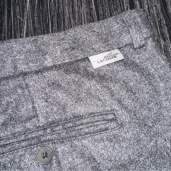 Men’s Lacoste Wool Blend Straight Leg Trouser Pant in Gray, Size 36x32 - Picture 5 of 16